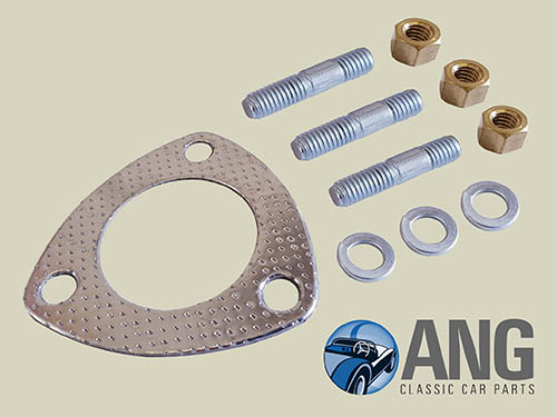 EXHAUST DOWNPIPE TO MANIFOLD GASKET & STUDS KIT ; TR6 (CARB MODEL)