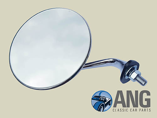 CHROME FRONT LEFT HAND WING MIRROR ; AUSTIN HEALEY 100, 3000 BN1-BJ8