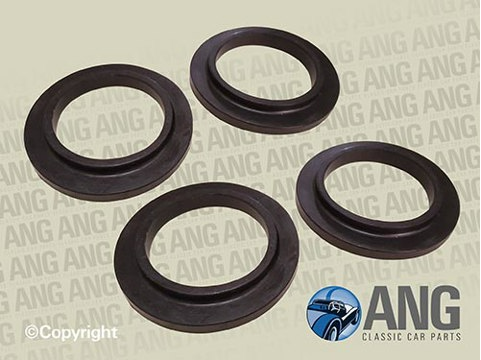 REAR COIL SPRING INSULATERS x 4 ; TR4, TR4A