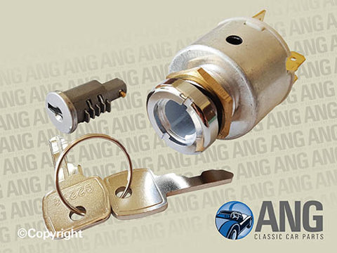 IGNITION SWITCH, BARREL & 2 KEYS ; AUSTIN A30, A35 & A40 FARINA