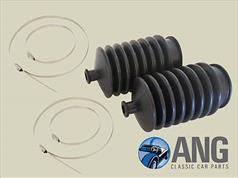 STEERING RACK GAITERS & METAL CLIPS ; AUSTIN, LEYLAND, ROVER MINI &#39;59-&#39;00