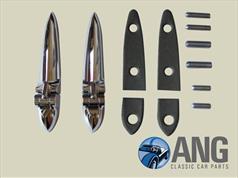 BOOT LID CHROME HINGES, STUDS & GASKETS ; STANDARD 8, 10, PENNANT