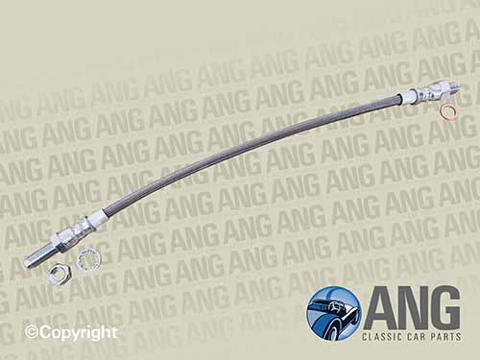 STAINLESS STEEL REAR BRAKE HOSE & FITTINGS (1) ; MIDGET