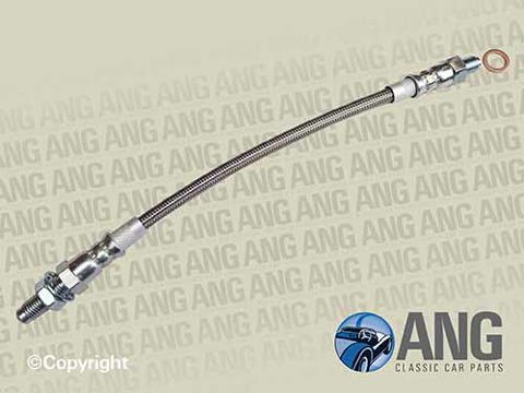STAINLESS STEEL REAR BRAKE HOSE & FITTINGS (1) ; MGB, MGB-GT, MGB-GT V8