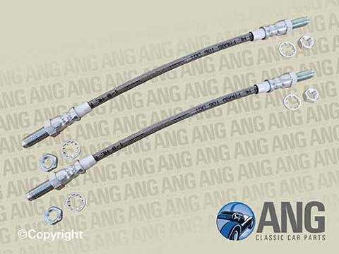 STAINLESS STEEL FRONT BRAKE HOSES ; TR4A