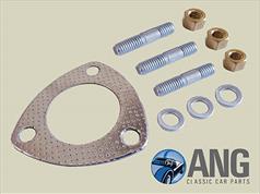 EXHAUST DOWNPIPE TO MANIFOLD GASKET & STUDS KIT ; TR6 (CARB MODEL)