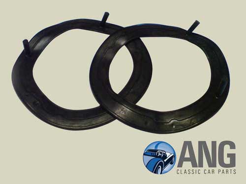 HEADLAMP TO BODY RUBBER SEALS x 2 ; E-TYPE SERIES 2 & 3