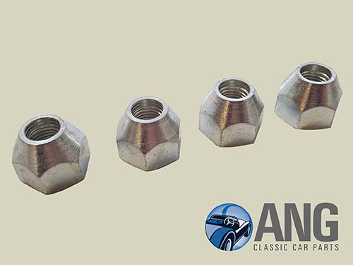 STEEL ROAD WHEEL NUTS x 4 ; MARINA PICK-UP & 10cwt VAN &#39;75-&#39;80