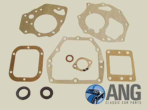 MANUAL GEARBOX GASKETS & OIL SEALS KIT ; A55 MkII, A60, MORRIS OXFORD, 15/60