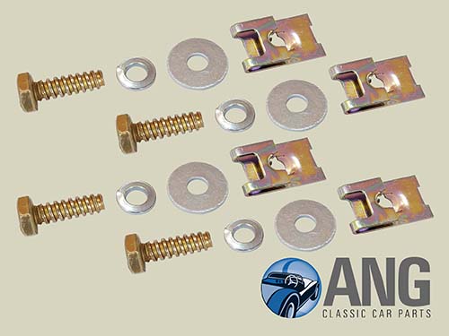 FRONT OR REAR WING FITTING SCREWS & SPIRE NUTS x 4 ; TR6