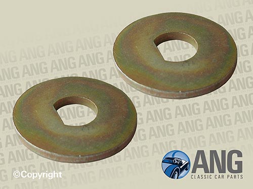 FRONT HUB THRUST D-WASHERS x 2 ; TR6