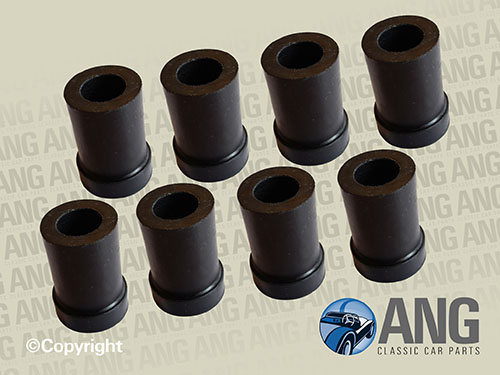 REAR LEAF SPRING, SHACKLE PIN BUSHES x 8 ; VANGUARD Ph.III, ENSIGN, DELUXE, SIX