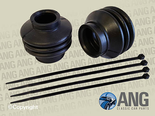 REAR DRIVESHAFT GAITERS & TIES x 2; TR6