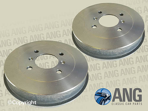 REAR BRAKE DRUM x 2 (9" DIA.) ; TR5, TR250