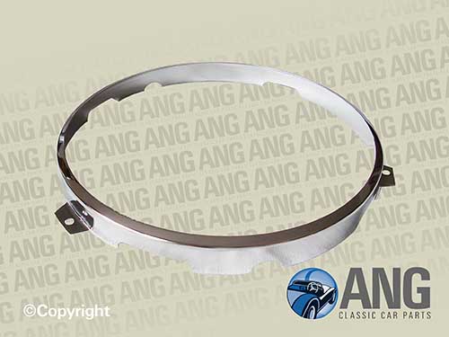 CHROME INNER HEADLAMP RIM (7&quot;) ; MORRIS MARINA &#39;71-&#39;80
