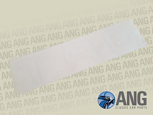 REAR WING DECAL STICKER IN WHITE ; TR6