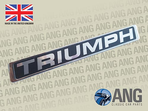 CHROME &#39;TRIUMPH&#39; BONNET UPPER BADGE ; DOLOMITE 1850 & SPRINT &gt;&#39;76