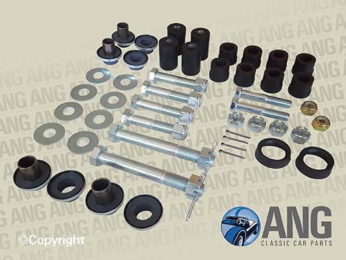 FRONT SUSPENSION MAJOR BUSH, BOLT & TRUNNION KIT ; SCIMITAR GT, GTE (1965-1979)