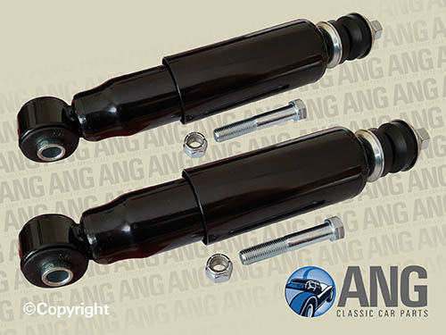 FRONT SHOCK ABSORBERS & LOWER BOLTS (2) ; TR5, TR250