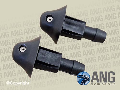 BLACK WINDSCREEN WASHER JETS (2) ; MARINA Mk3, ITAL, ALLEGRO 3