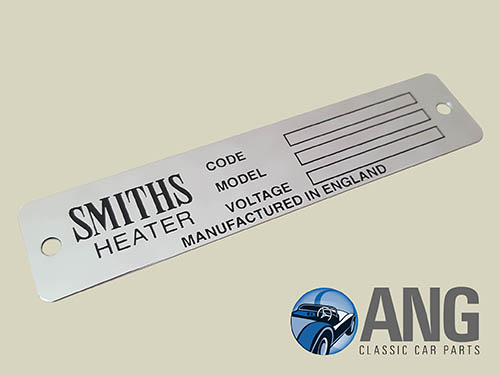 SMITHS HEATER CASING EXTERNAL PLATE ; MGB, MGB-GT, MGB-GT V8