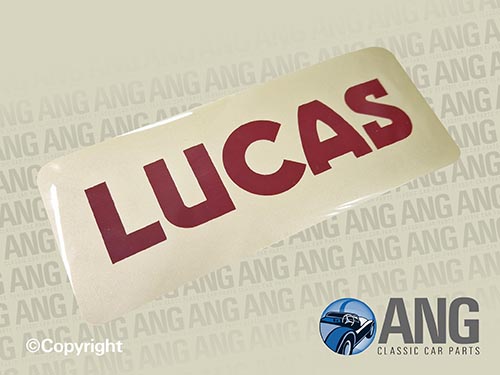 LUCAS BATTERY DECAL ; MGA 1500, 1600 & 1600 MkII