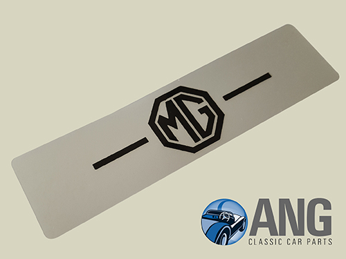 ROCKER COVER SELF ADHESIVE &#39;MG&#39; STICKER ; MGB, MGB-GT &#39;62-&#39;70