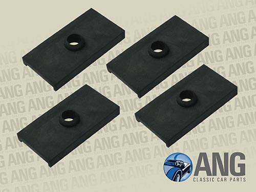 REAR LEAF SPRING SADDLE PLATE RUBBER PADS ; MGA 1500, 1600 & 1600 MkII