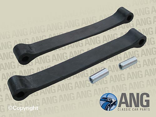 REAR AXLE REBOUND STRAPS & TOP SPACER TUBES (2) ; MGB, MGB-GT '75-'80, MGB-GT V8 '75-'76