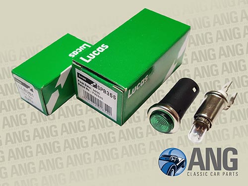 LUCAS INDICATOR GREEN WARNING LAMP & BULB ; MAXI 1500, 1750