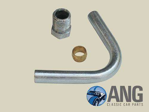 FUEL TANK OUTLET TO PUMP PIPE+UNION KIT ; TR5, TR250