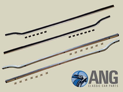 DOOR GLASS TOP INNER & OUTER SEALS KIT ; TR4, TR4A