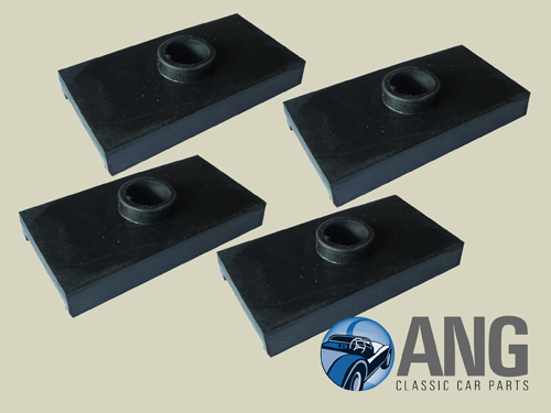 REAR LEAF SPRING MOUNTING PADS x 4 ; MG TD & TF