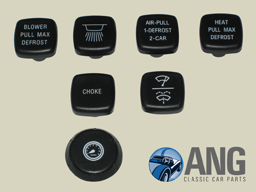DASHBOARD CONTROL KNOB SET ; TR6 (CF MODELS) &#39;72-&#39;76