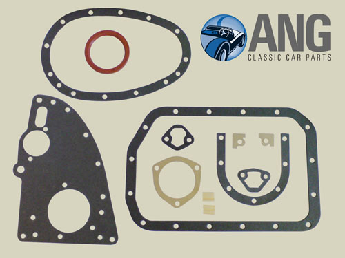 BOTTOM END GASKET SET & CRANKSHAFT OIL SEAL ; SPITFIRE MkIV & 1500