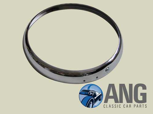 CHROME OUTER HEADLAMP RIM ; AUSTIN HEALEY SPRITE MkI