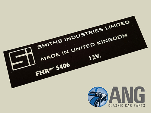 SMITHS HEATER FAN MOTOR DECAL ; SPITFIRE