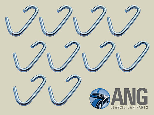SEAT BASE DIAPHRAGM HOOKS x 10 ; TR4A