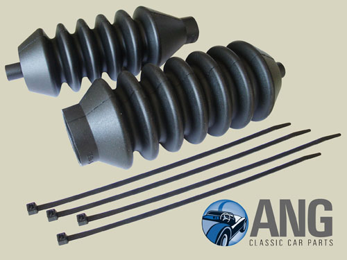 STEERING RACK GAITERS & TIES x 2 ; MIDGET MkIII & 1500 (1972-1979)