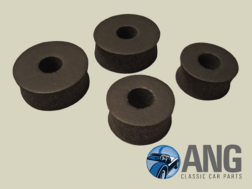 HEATER BOX INLET & OUTLET PIPES FOAM SEALS (4) ; GT6 MkI, II & III