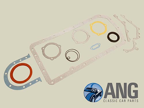 BOTTOM END GASKET SET INC. CRANKSHAFT OIL SEALS ; STAG MkI & II