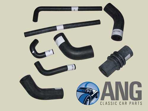RUBBER WATER COOLING, RADIATOR HOSE KIT ; TR4, TR4A