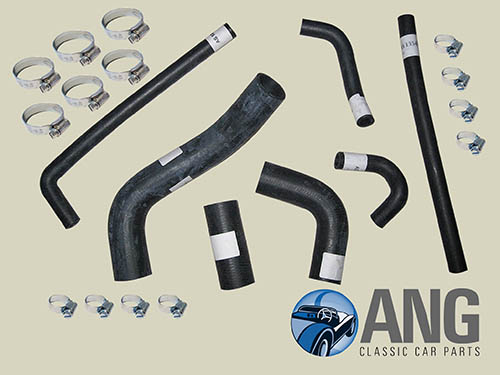 RADIATOR WATER, COOLING HOSE & CLIPS KIT ; TR6 PI