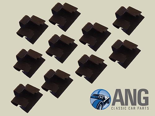DOOR GLASS INNER SEAL FITTING CLIPS (10) ; TR4, TR4A